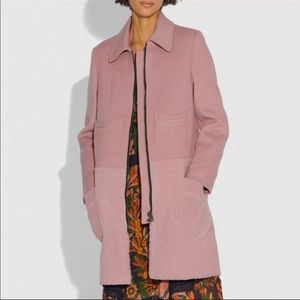 Coach Shearling Wool Women’s Coat (Blush)